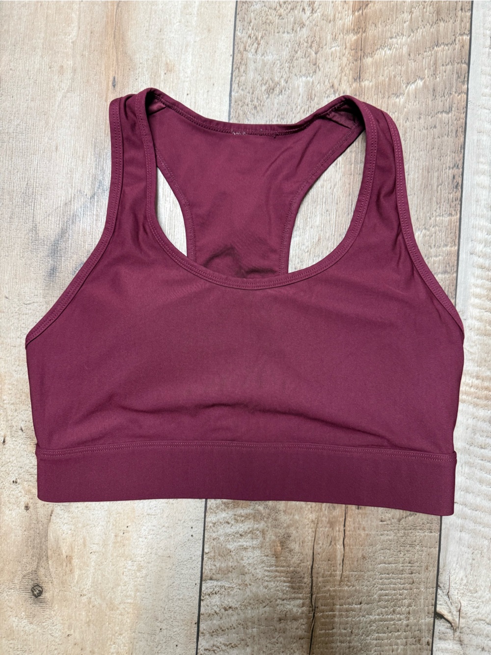 Fabletics Maroon Racerback Sports Bra